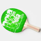 ノーラ;ネオングリーンストライプ 卓球ラケット (横)