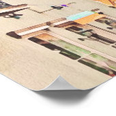 ノーラ |水の色ニューオーリンズ結婚のウェルカムサイン ポスター (角)