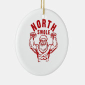 ノーリフトいいえギフト北スワール洗浄ジムクリスマス セラミックオーナメント (右)