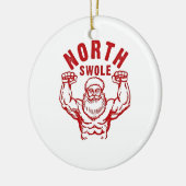 ノーリフトいいえギフト北スワール洗浄ジムクリスマス セラミックオーナメント (左)