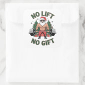 ノーリフトNoギフトおもしろいサンタクロースジムフィットネス スクエアシール (バッグ)