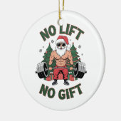 ノーリフトNoギフトおもしろいサンタクロースジムフィットネス セラミックオーナメント (左)