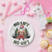 ノーリフトNoギフトおもしろいサンタクロースジムフィットネス ペーパープレート (パーティー)