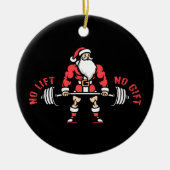 ノーリフトNoギフトクリスマスサンタリフティングオーナメント セラミックオーナメント (正面)