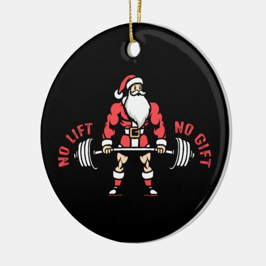 ノーリフトNoギフトクリスマスサンタリフティングオーナメント セラミックオーナメント (左)