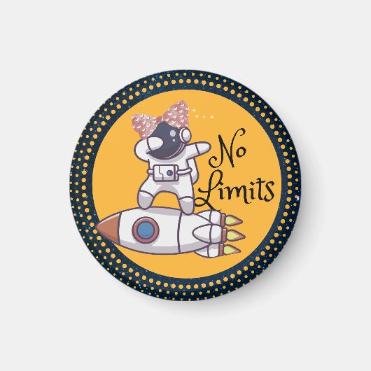 ノーリミットベビーガールシャワー招待状 マグネット (正面)