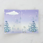 ノールウィンターヤギのクリスマスカード シーズンカード (内部)