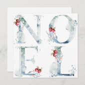 ノールウォーターカラーベリークリスマスカード シーズンカード (正面/裏面)