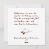 ノールウォーターカラーベリークリスマスカード シーズンカード (裏面)