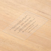 ノールエレガントな結婚式 アクリル招待状 (レイダウン)