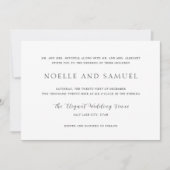 ノールエレガントな結婚式 招待状 (正面)