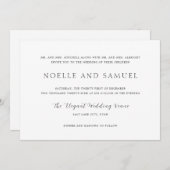 ノールエレガントな結婚式 招待状 (正面/裏面)