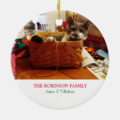 ノールキャットフォトホリデーオーナメント メタルオーナメント (裏面)