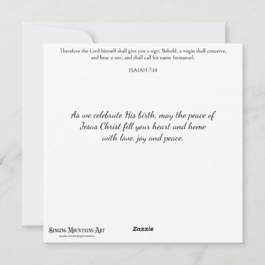 ノールキュートクリスマスマウス宗教的なクリスマス シーズンカード (裏面)