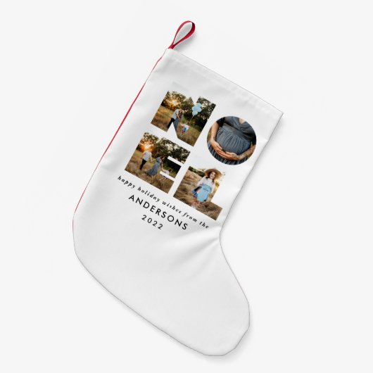 ノールクリスはっきりしたマモダンス4フォトシンプル休日 スモールクリスマスストッキング (正面 (吊り時))