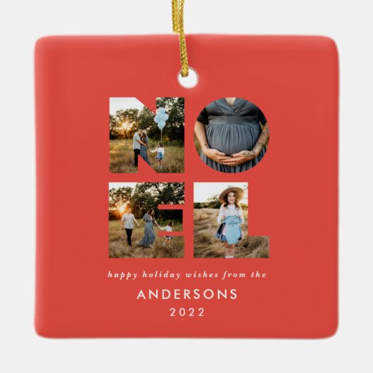 ノールクリスはっきりしたマモダンス4フォトシンプル休日 セラミックオーナメント (正面)