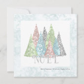 ノールクリスマスツリーズモダンホリデーカード 案内状 (正面)