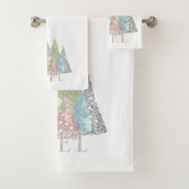 ノールクリスマスバスタオルのセット |モダン | |エレガント | バスタオルセット