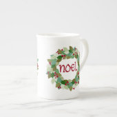ノールクリスマスリース |フェスティバル ボーンチャイナマグカップ (正面右)