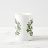 ノールクリスマスリース |フェスティバル ボーンチャイナマグカップ (正面)