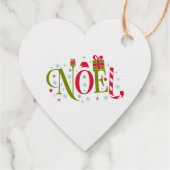 ノールクリスマス文字フォイルメッセージカード フェイバータグ (裏面)