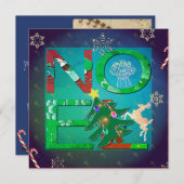 ノールクリスマス+フォトフラットホリデーカード シーズンカード (正面/裏面)