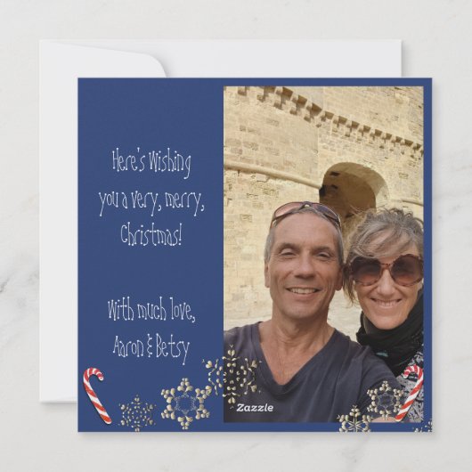 ノールクリスマス+フォトフラットホリデーカード シーズンカード (裏面)