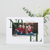 ノールグリーンプレイドパターンクリスマスホリデーカード シーズンカード (スタンド正面)