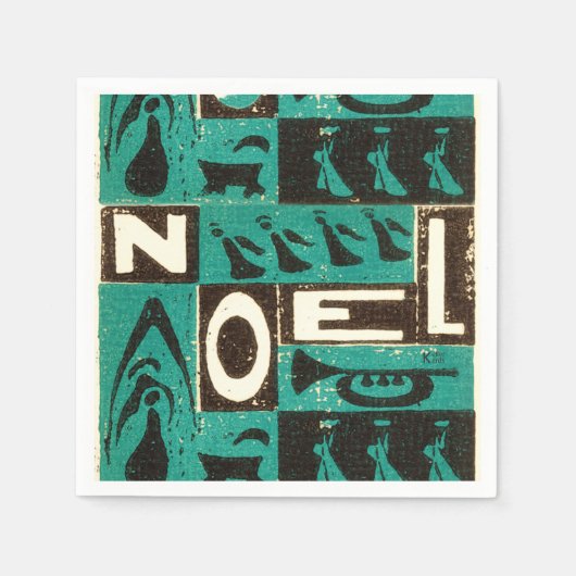 ノールグリーン スタンダードカクテルナプキン (正面)