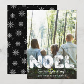 ノールスノーフレークスフォトホリデーカード シーズンカード (正面/裏面)