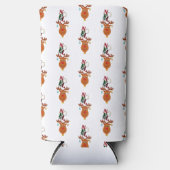 ノールディアベルズボーブルルドルフ雪の結晶クリスマス スリム缶クーラー (正面)