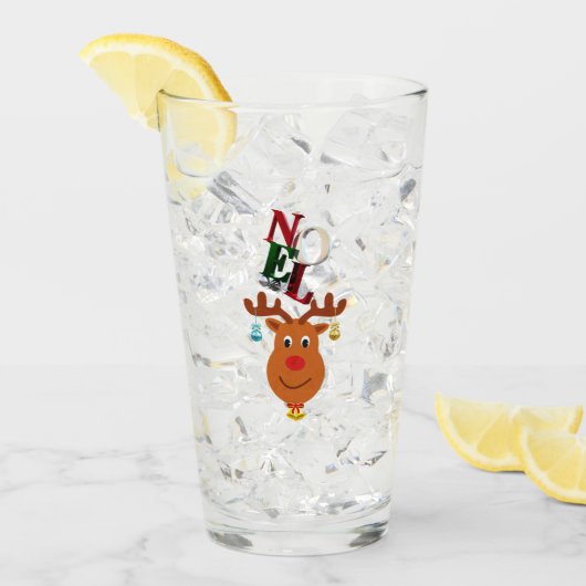 ノールディアベルズボーブルルドルフ雪の結晶クリスマス タンブラーグラス (アイス正面)
