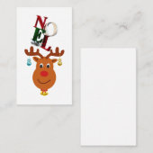 ノールディアベルズボーブルルドルフ雪の結晶クリスマス ノートカード (正面/裏面)