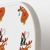 ノールディアベルズボーブルルドルフ雪の結晶クリスマス ピックルボールラケット (左詳細)