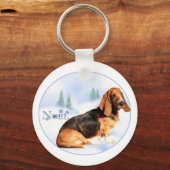 ノールバセットハウンドキーチェーン キーホルダー (正面)