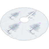 ノールパステルエレガントクリスマスツリー ブラッシュドポリエステルツリースカート (アングル)