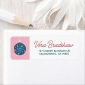 ノールピンククリスマスオーナメント住所 シール (インサイチュ)