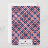 ノールフェアウィンズレッド航海のブループレイドクリスマス シーズンカード (裏面)