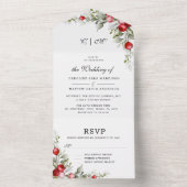 ノールボタニックウィンターウェディングオールインワン招待状 オールインワン招待状 (内側)