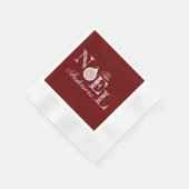 ノールマルーンホリデーカクテルナプキンズ 縁ありカクテルナプキン (角)