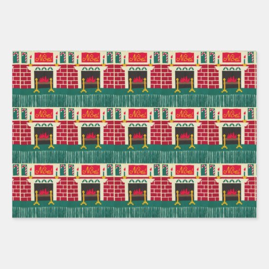 ノールマントルレンガフィアプレイスアーティザンクロシェプリント ラッピングペーパーシート (正面)