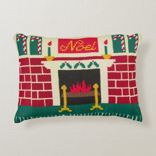 ノールマントルレンガフィアレスデザイナークロシェプリント アクセントクッション (正面)