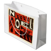 ノールレッドブロックプリント ラージペーパーバッグ (裏面アングル)