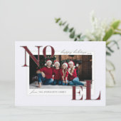 ノールレッドプレイドパターンクリスマスホリデーカード シーズンカード (スタンド正面)