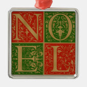 ノールレッド&グリーン装飾ホリデー メタルオーナメント (正面)