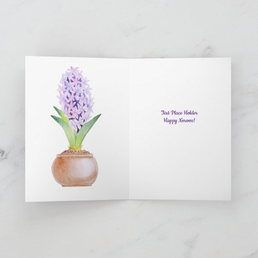 ノールーズのヒヤシンス 紫 シーズンカード (内部)