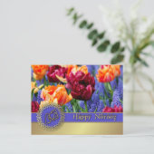 ノールーズ・ムバラク。 春のチューリップ ペルシャの新年 シーズンポストカード (スタンド正面)