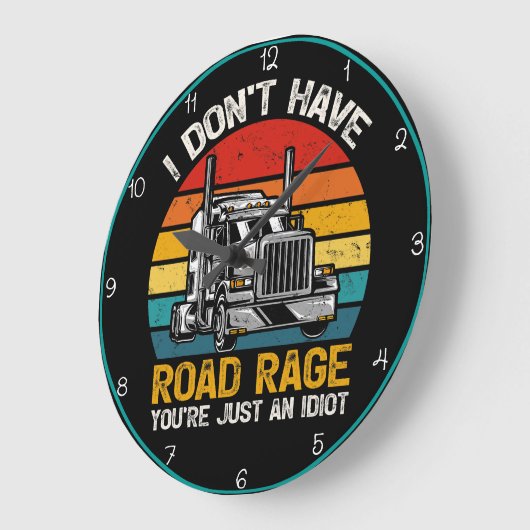 ノーロードレイジ、あなたはは単なる愚か ラージ壁時計 (傾斜)