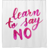 ノー学と言う – ピンク シャワーカーテン (正面)
