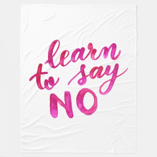 ノー学と言う – ピンク フリースブランケット (正面)